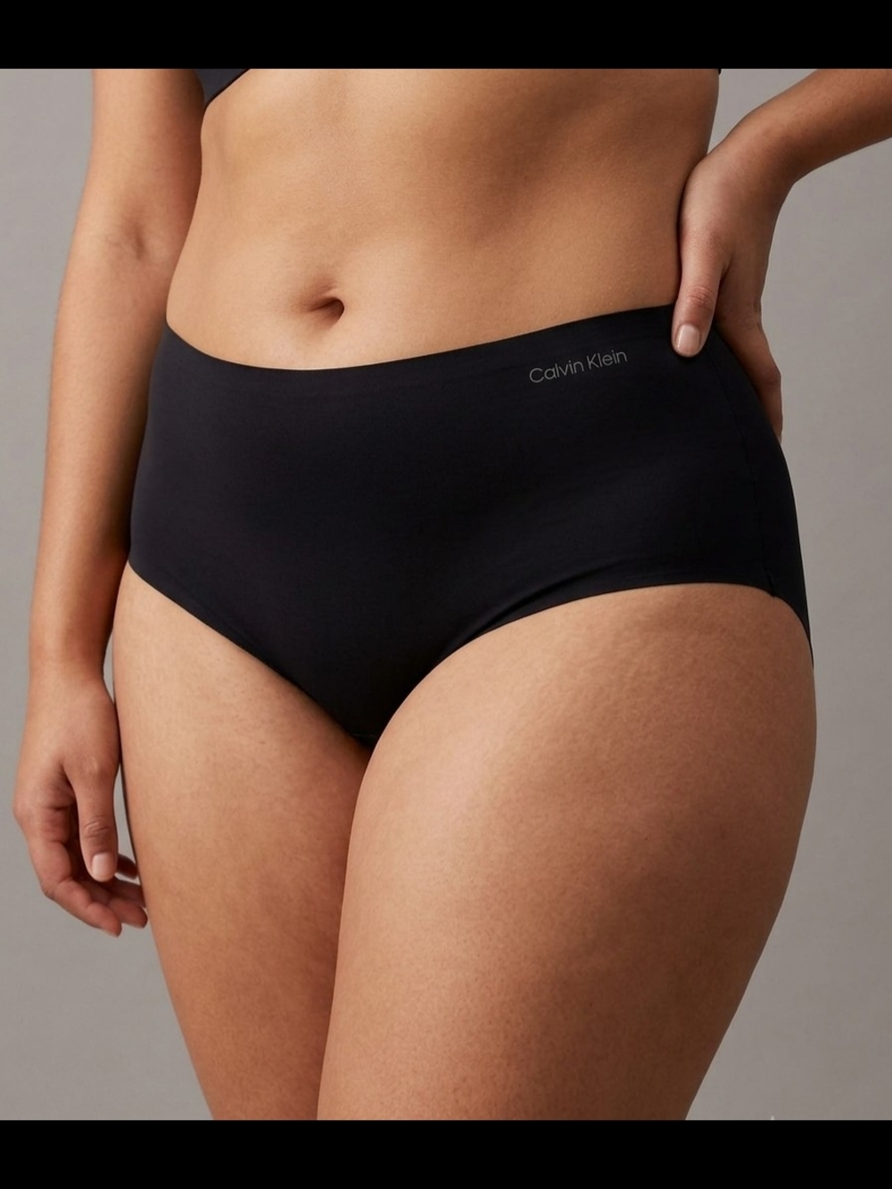 Calvin Klein Invisibles Microfiber Stretch Hipster Pantie Black XL D3429-001 NWT